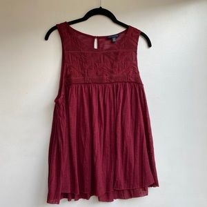 American Eagle Maroon Tank Top